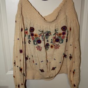 NWT Free People off the shoulder floral top